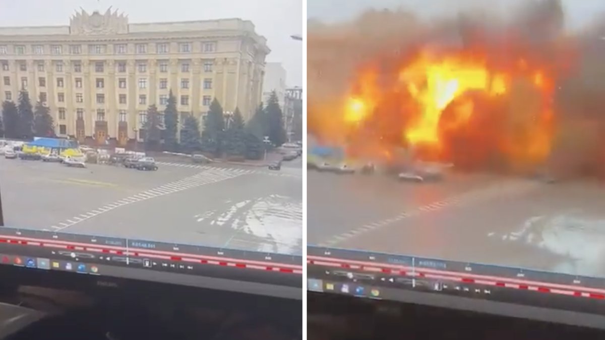 Explosion i Charkiv