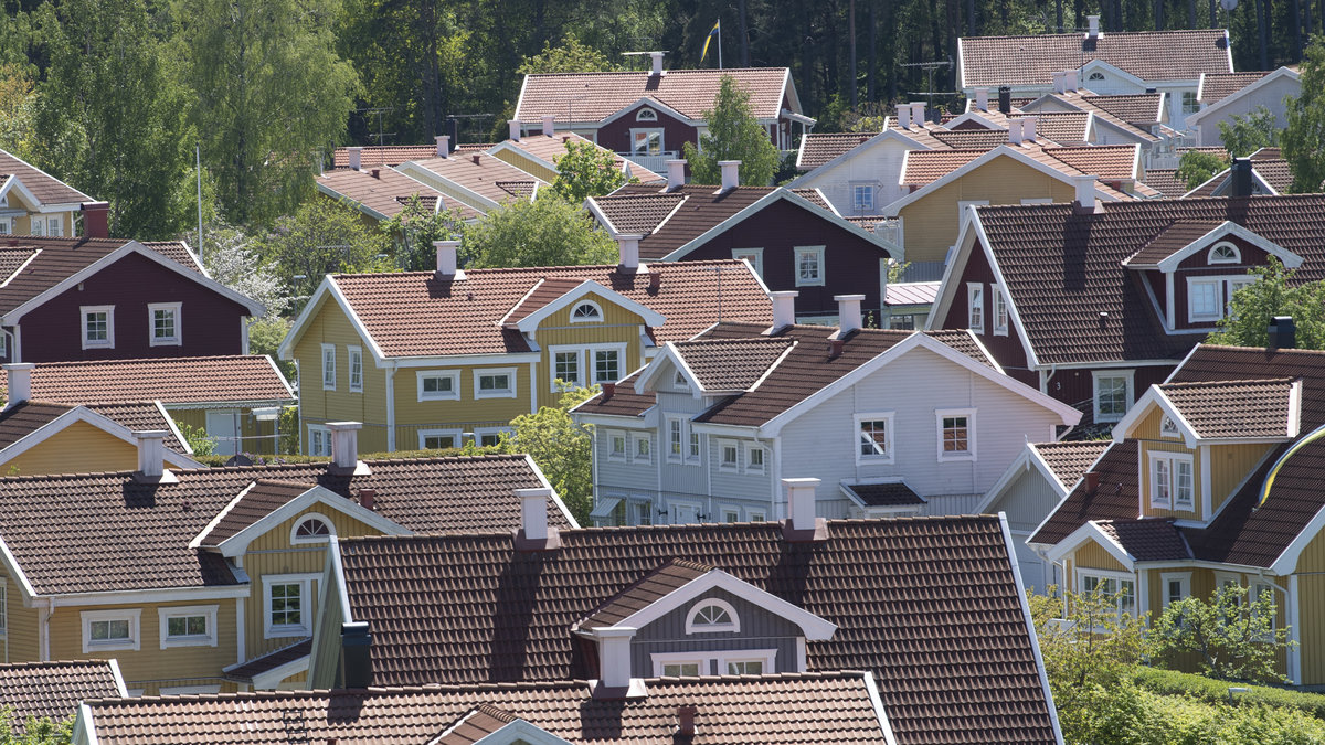 Ett villaområde på Ekerö.