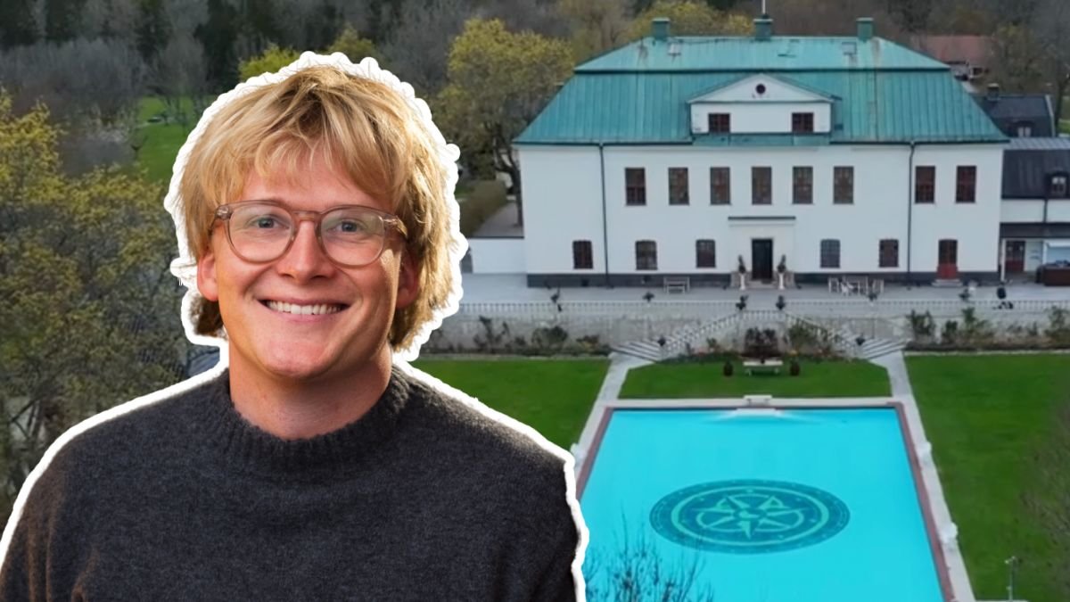 Carl Tuleus och Häringe slott fotat uppifrån