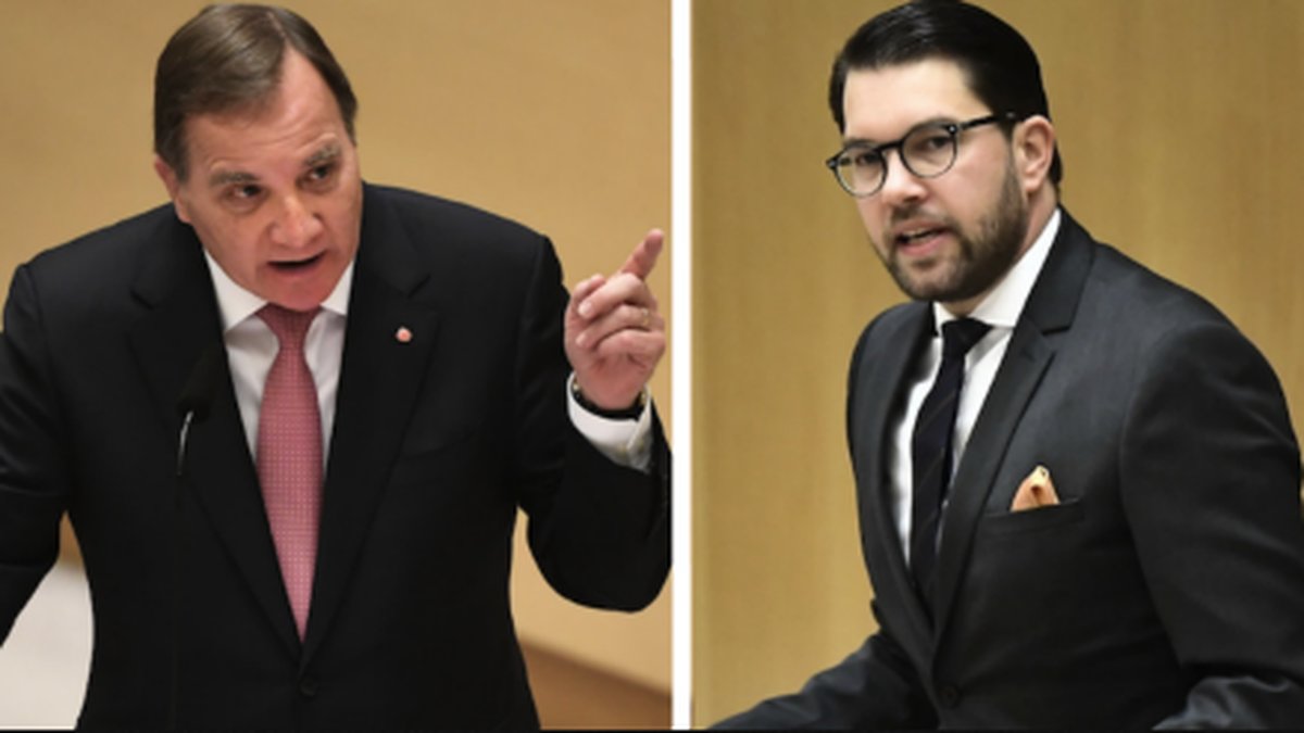 Jimmie Åkesson och Stefan Löfven rök ihop under onsdagens partiledardebatt