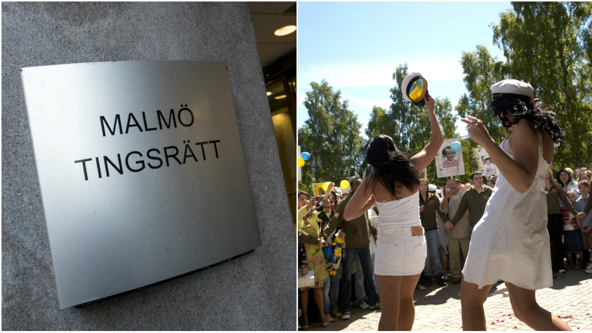 Malmö tingsrätt, elever som tar studenten.