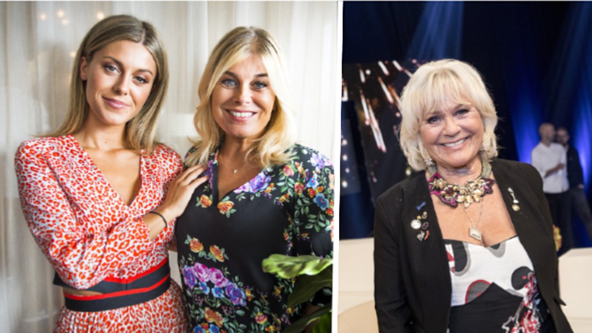 Bianca Ingrosso, Pernilla Wahlgren och Christina Schollin