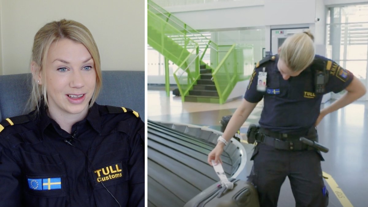 Tullinspektören Mimmi jobbar oftast på Arlanda. 