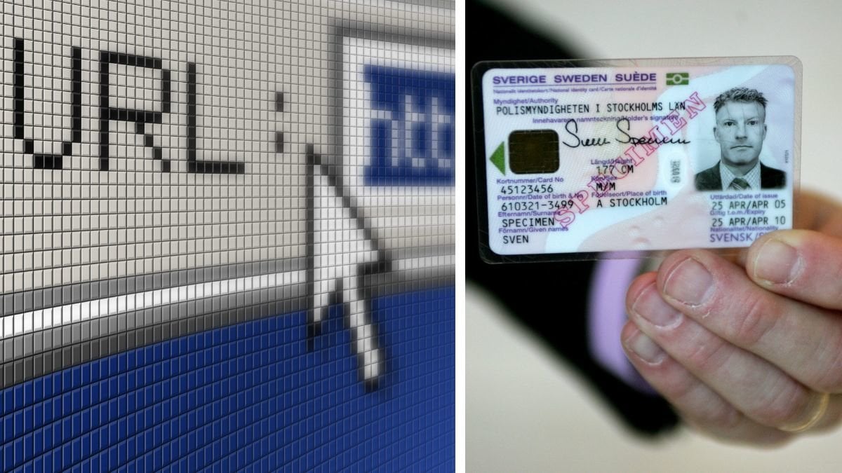 Internet sökmotor och ett svenskt ID-kort.