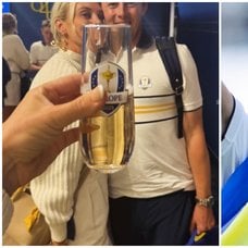 ett glas champagne och Ludvig Åberg.