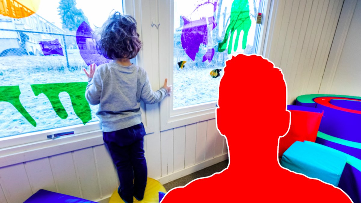 Förskola och siluett