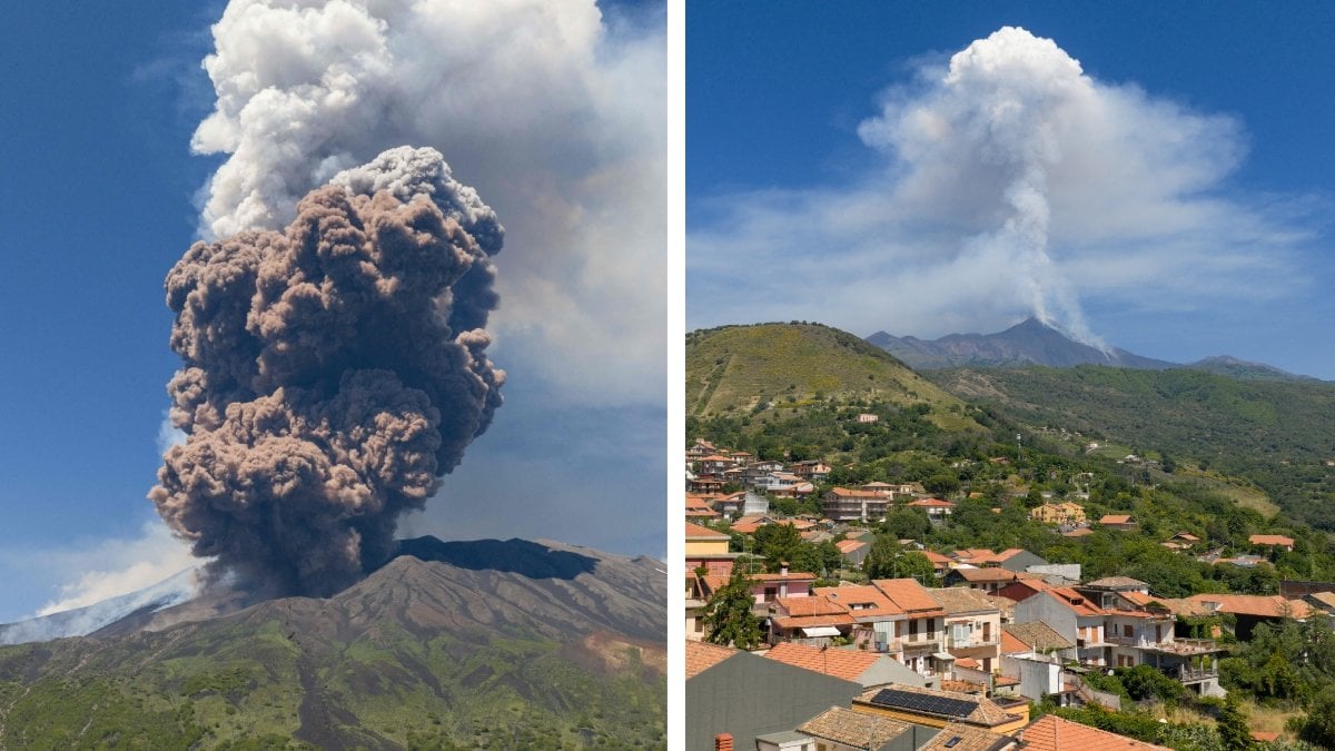 Bilderna visar vulkanen Etna.