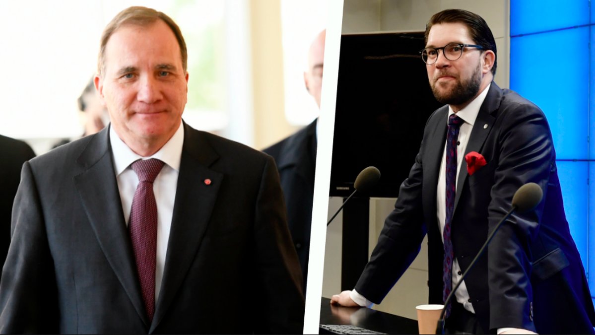 Stefan Löfven och Jimmie Åkesson (MONTAGE)