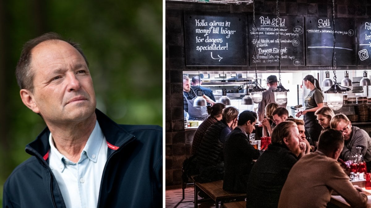 Björn Olsen och genrebild på restaurang.