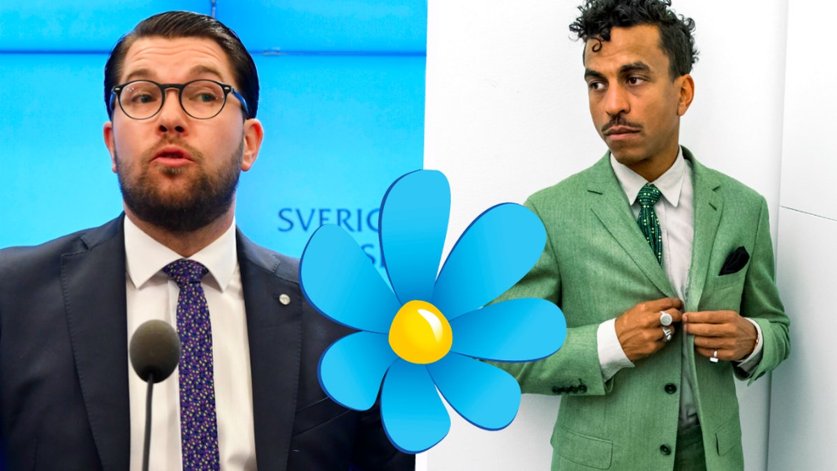 Jimmie Åkesson och Jason Timbuktu Diakité. Kollage