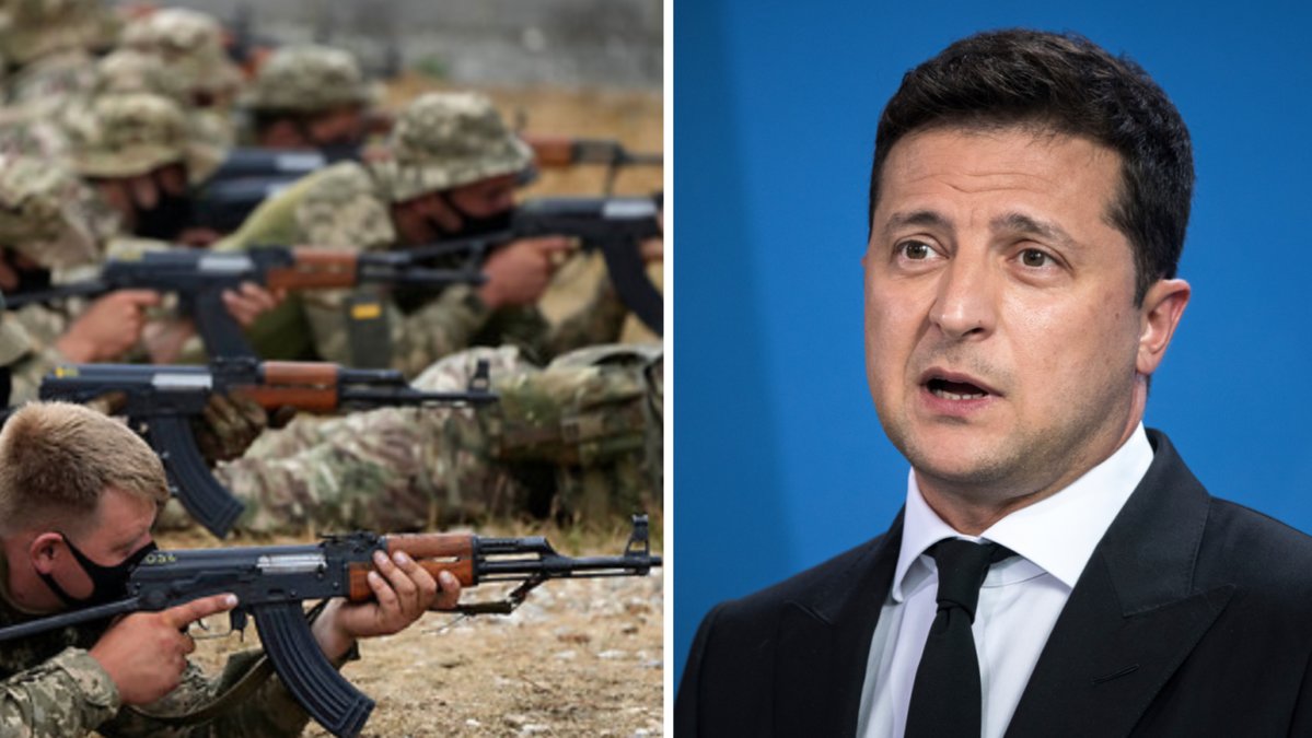 Hundratals ukrainare får nu en militär grundutbildning på en militärbas i sydöstra England. Storbritannien har lovat att 10 000 ukrainare ska utbildas.