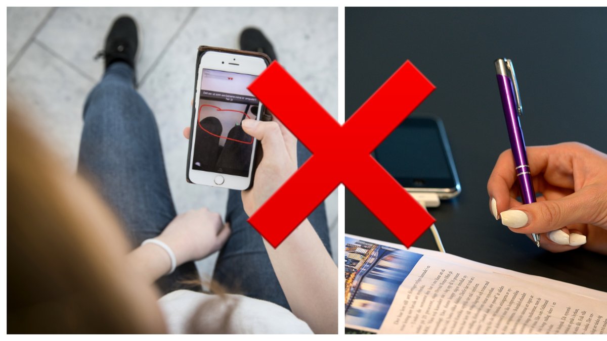 Mobilförbud i skolan utreds.