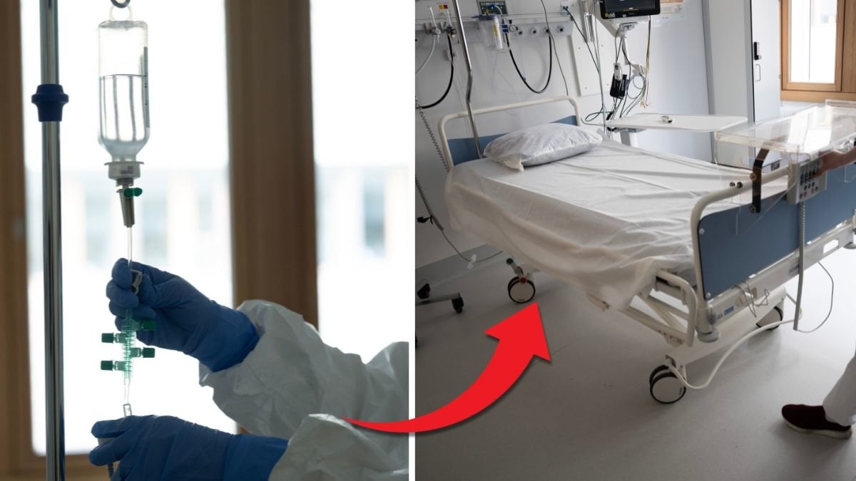 Patientrum och sjuksköterska.