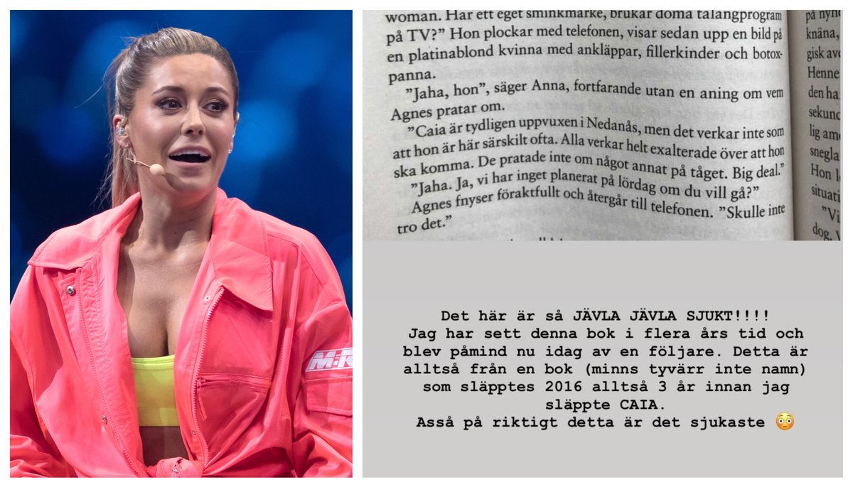 Bianca Ingrosso är i chock efter att ha läst Anders de la Mottes bok Höstdåd.