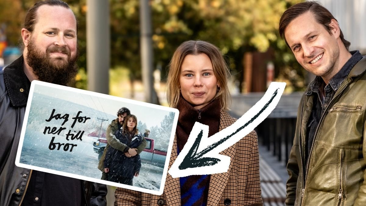 Rasmus Johansson, Amanda Jansson och Jakob Öhrman i Jag for ner till bror 