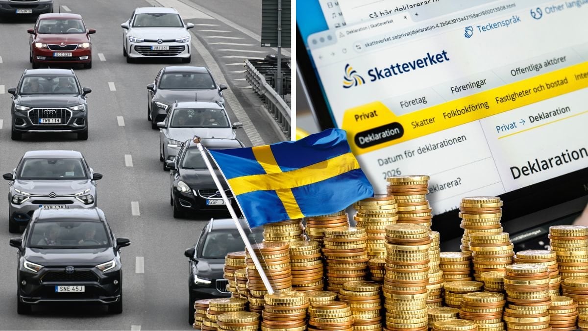 Bilar och skatteverkets deklaration. 