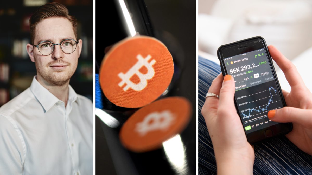 Totte Löfström och genrebild på bitcoin.