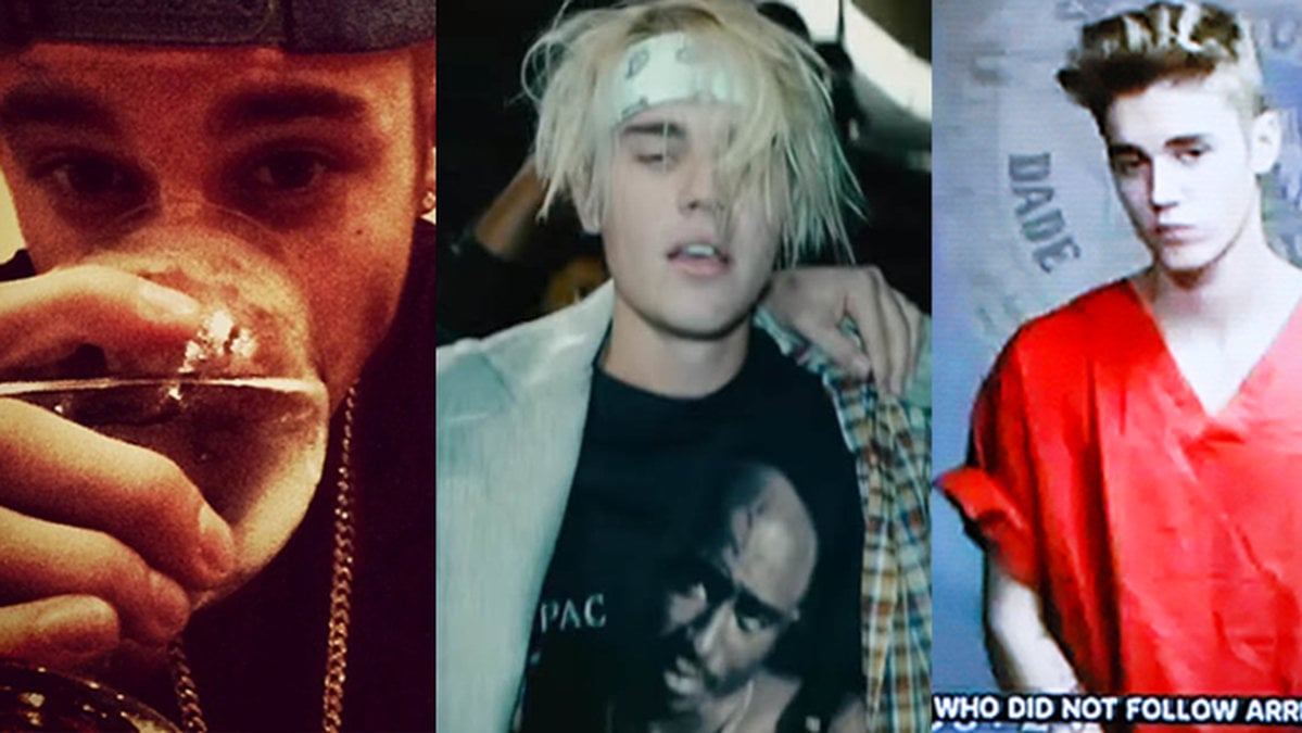 Justin Bieber festade hårt.