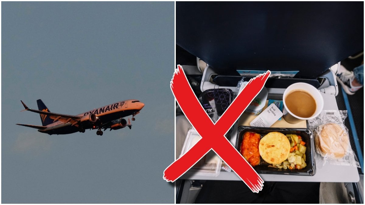 Flygplan och flygplansmat.