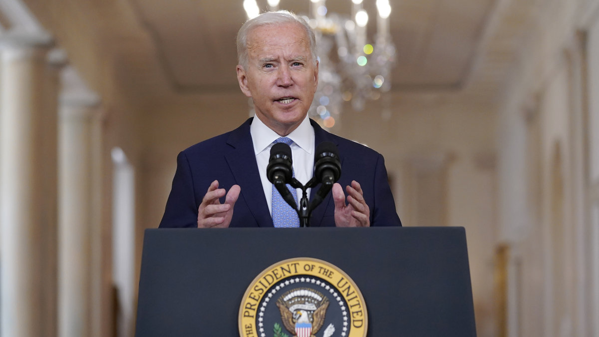 USA:s president Joe Biden höll ett tal till nationen på tisdagen.