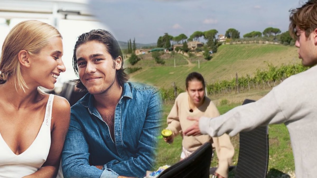 Linnea Widmark och Benjamin Ingrosso i Italien