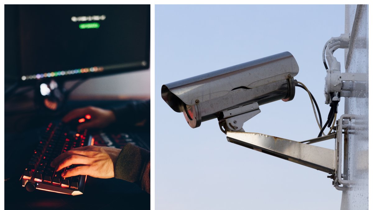 Ett dussintal övervakningskameror ska ha hackats.