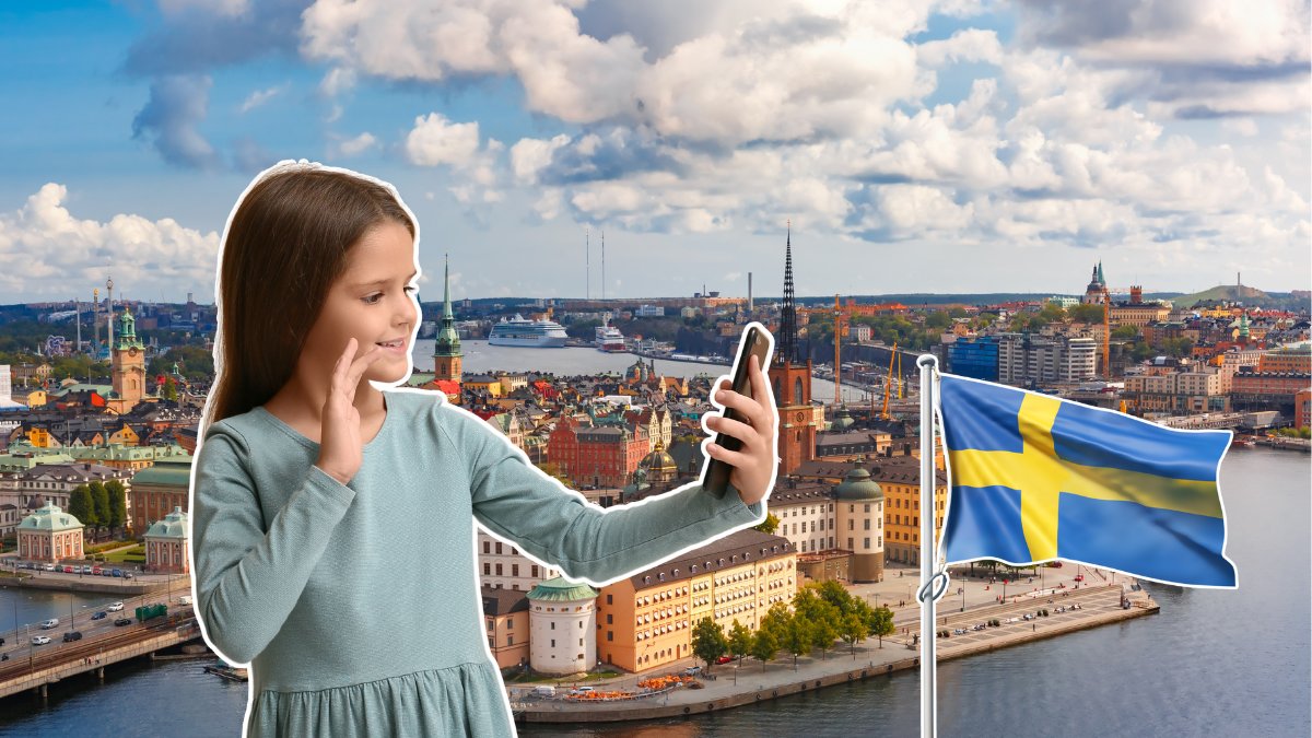 Sverige, flaga, mobil