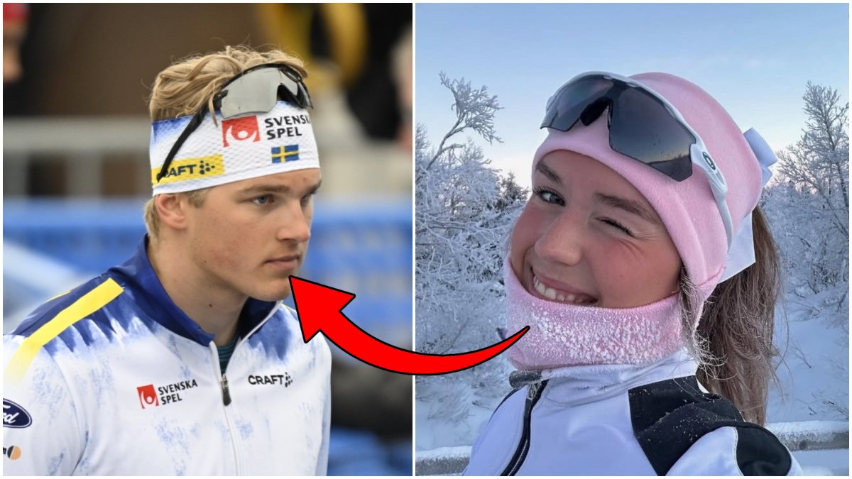 Edvin Anger är tillsammans med norska längdskidåkaren