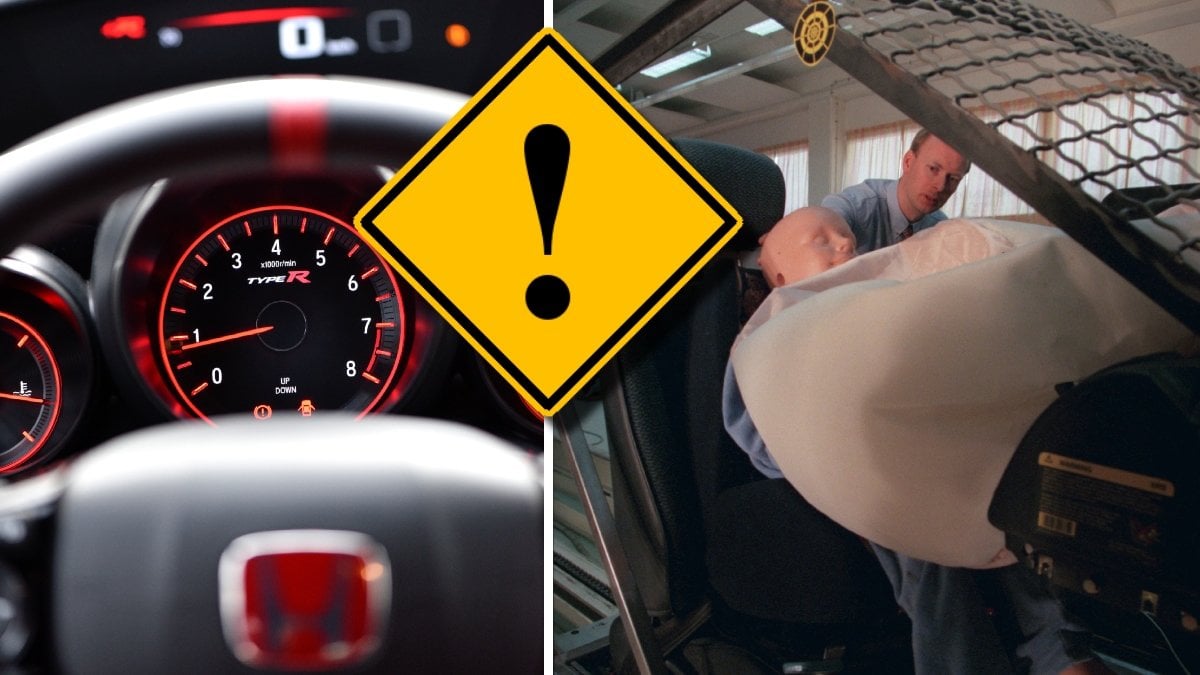 Bil och en krockkudde