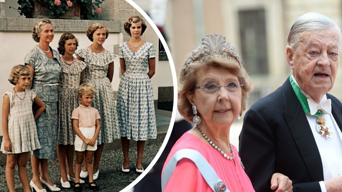 Prinsessan Désirée med syskonen och prinsessan Désirée med maken