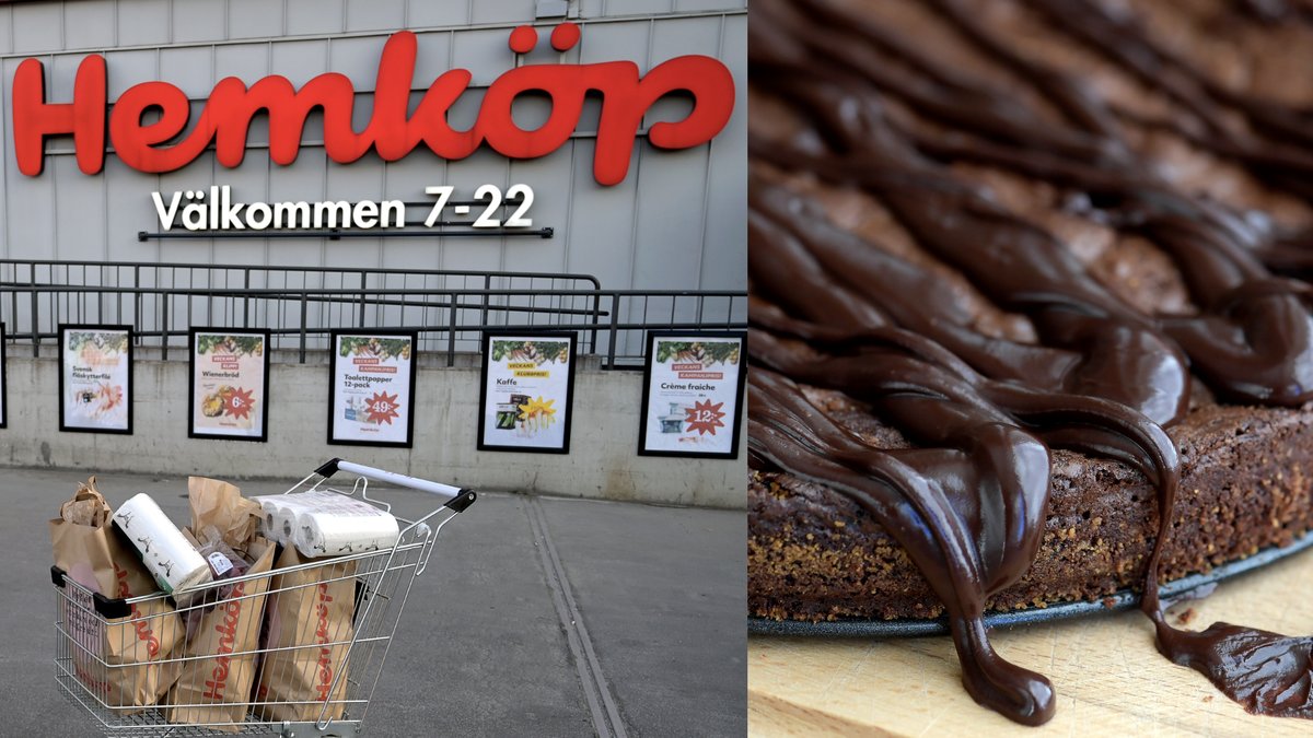 Kladdkaka på Hemköp