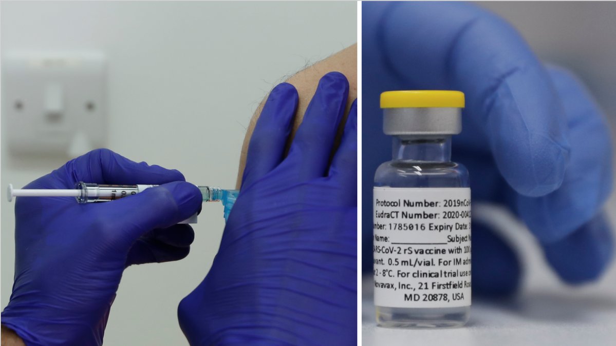 Genrebild på vaccin och Novavax.