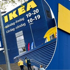 Bilder på Ikeas varuhus.