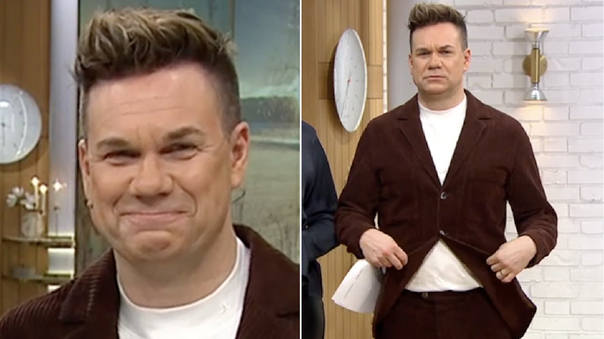 Anders Pihlblad missade att han var i bild i Nyhetsmorgon. 