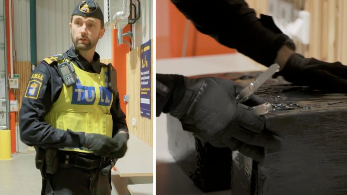 Thomas och hans kollegor hittar en stor mängd cigaretter i Gränsbevakarna Sverige