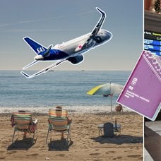 Pass, strand, flygplan, pass, Centralstation