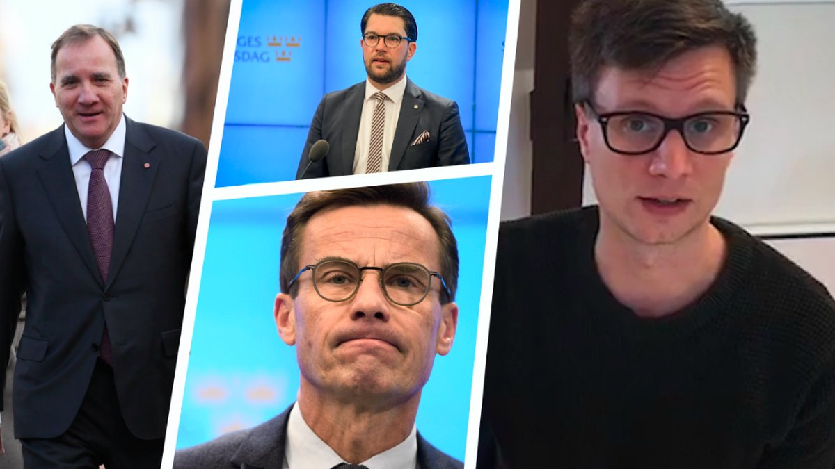 Löfven, Åkesson, Kristersson och Lindahl. Montage. 