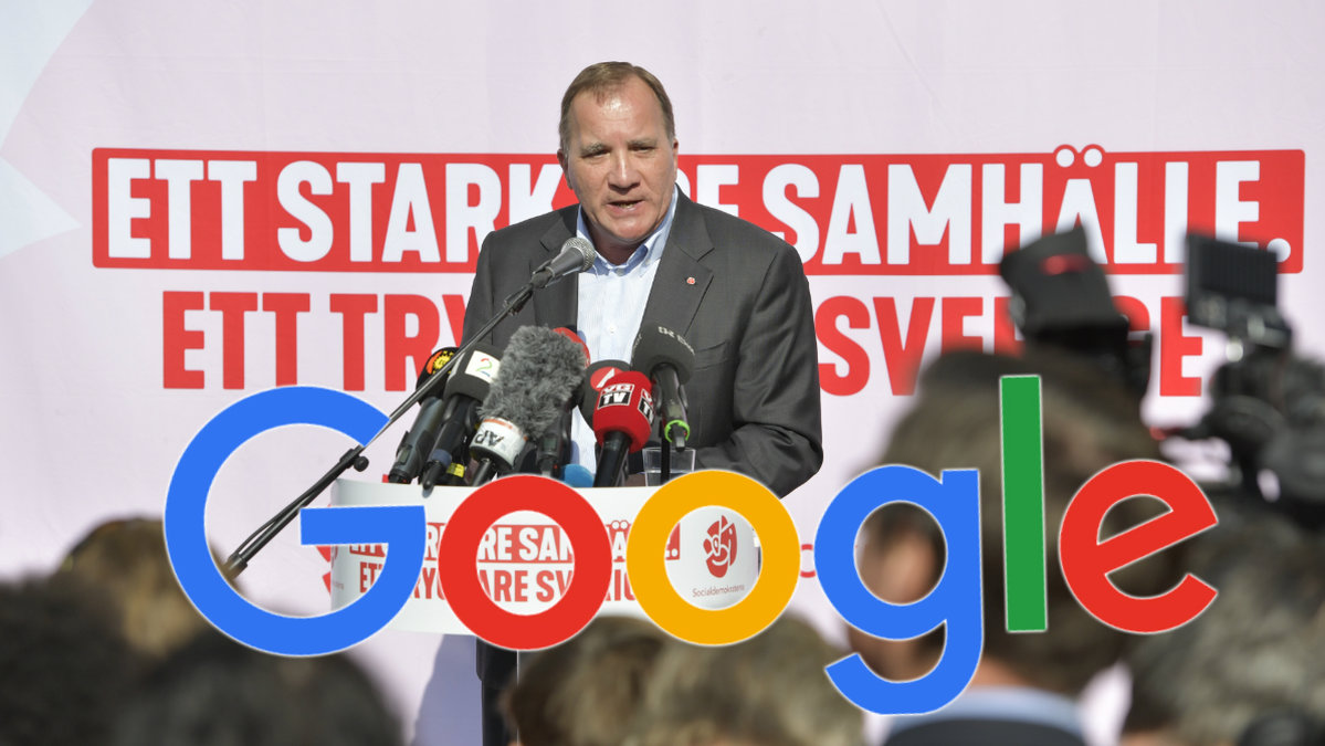 Stefan Löfven, Googles logga.