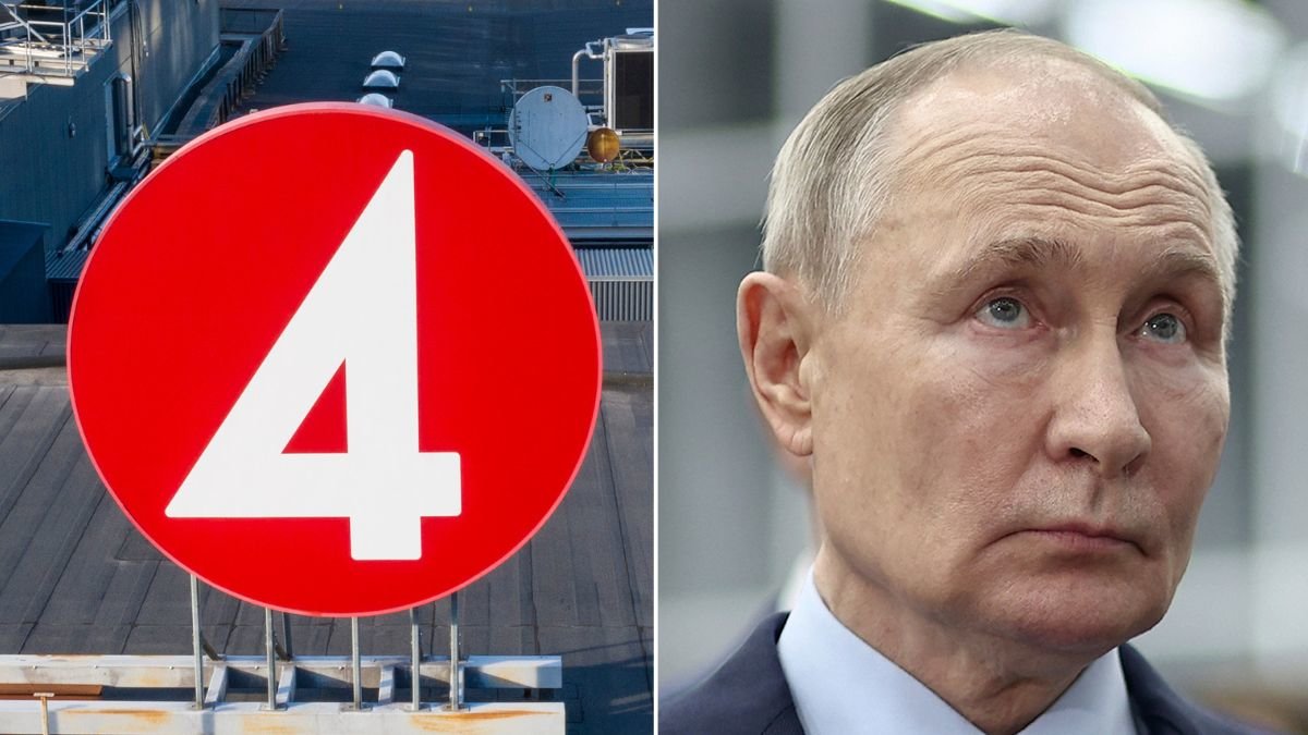 Tv4-logotyp och Vladimir Putin