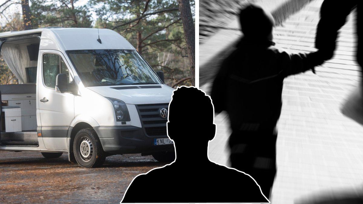 Skåpbil och barn