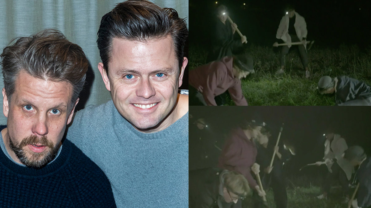 Breaking News-programledarna Filip Hammar och Fredrik Wikingsson.