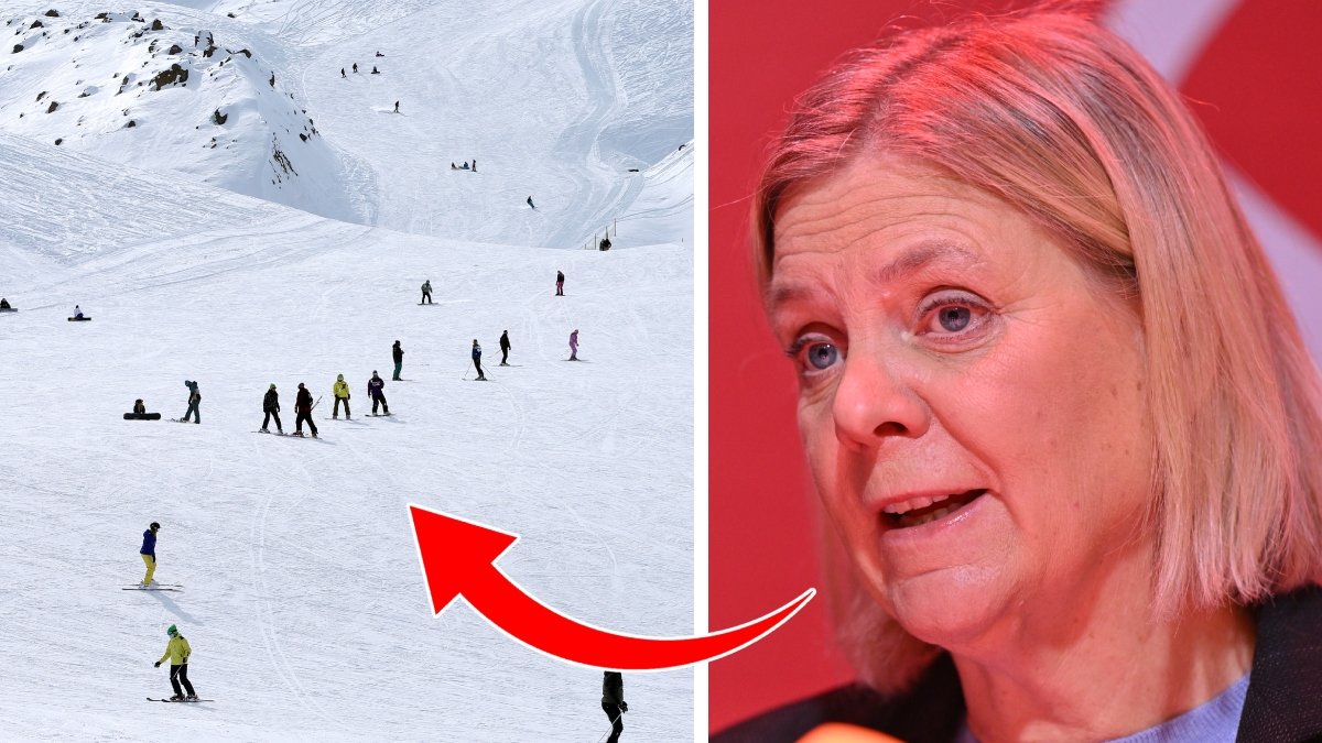 Magdalena Andersson har skadats i en skidolycka i Sälen
