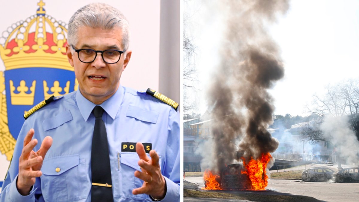 Rikspolischefen: Kriminella gäng bakom upploppen: ”Livsfarliga”