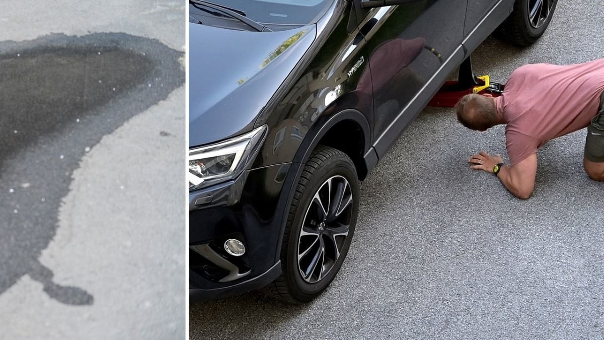 Vatten under bilen