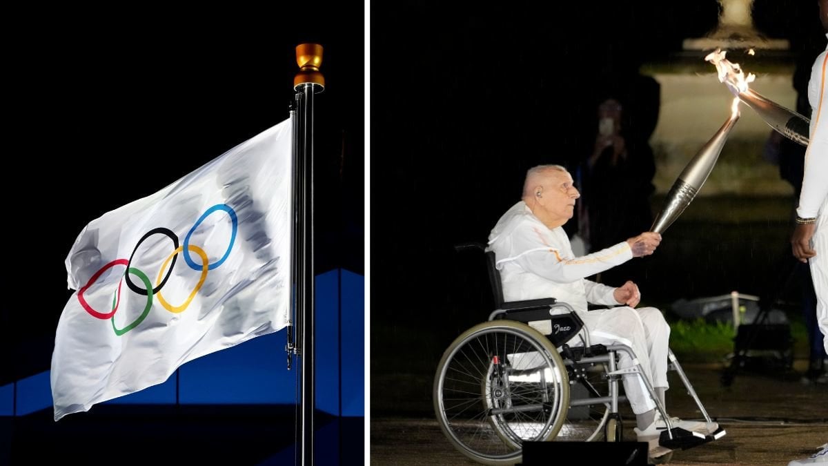 OS-flagga och Charles Coste