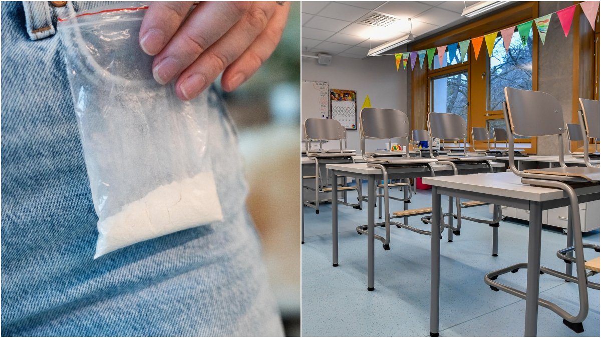 Två lärare sålde knark från en grundskola. 