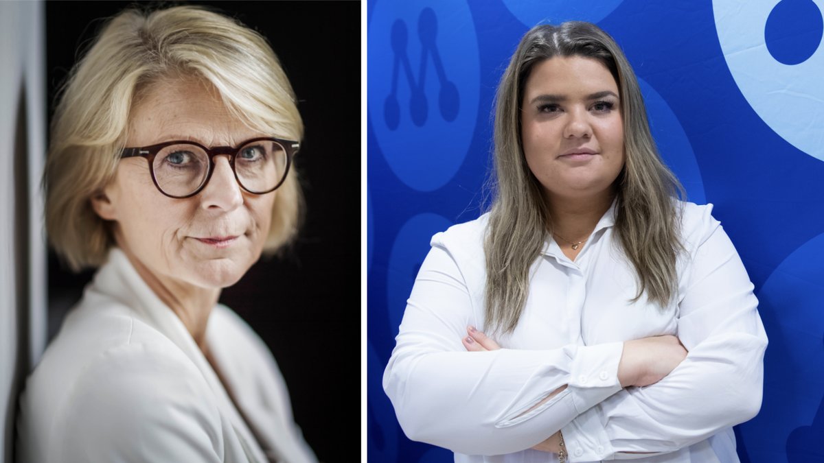 Elisabeth Svantesson (M) och Matilda Ekeblad (MUF).