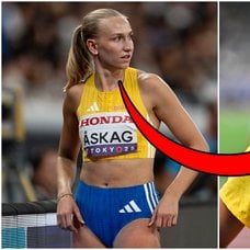 Maja Åskag i samband med VM i Tokyo.