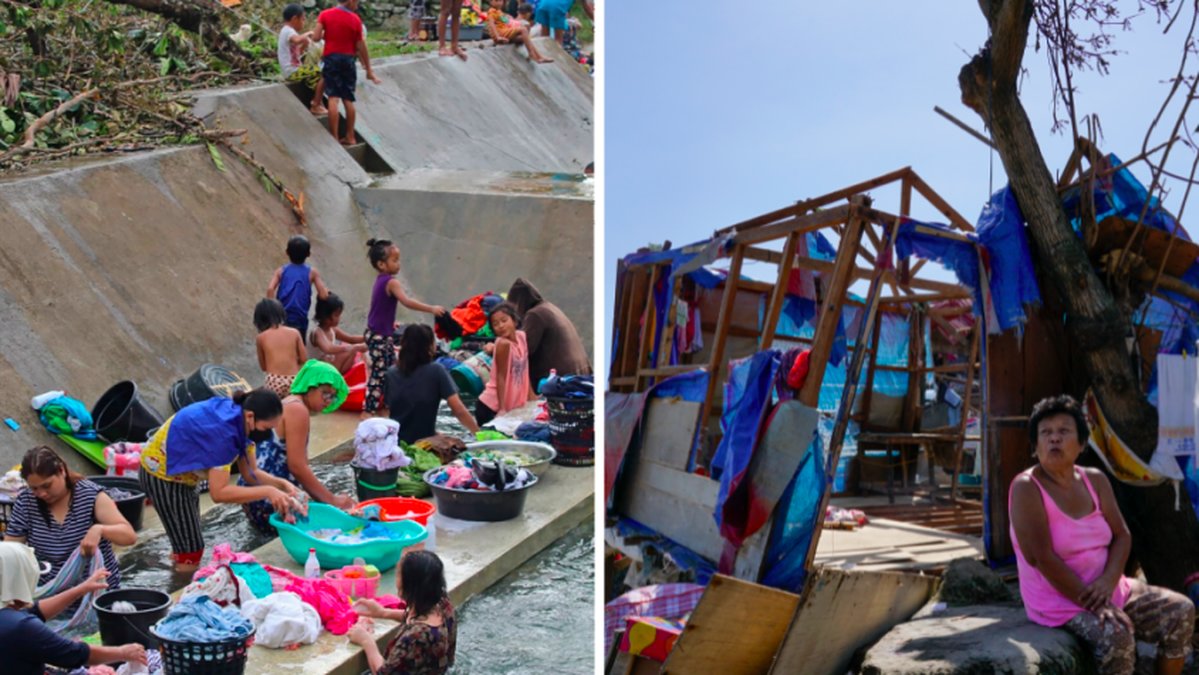 Supertyfonen Odette lämnar Filippinerna i rent kaos.