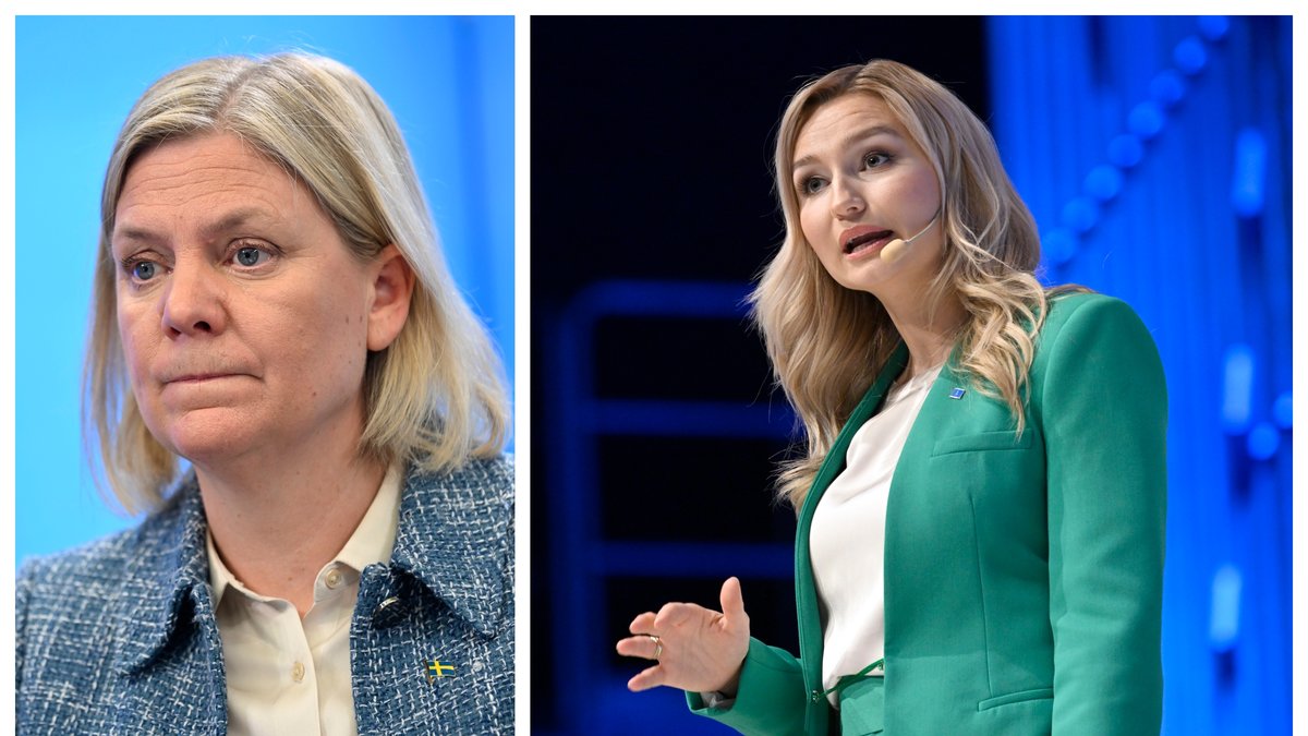 Ebba Busch riktar kritik mot Socialdemokraterna.